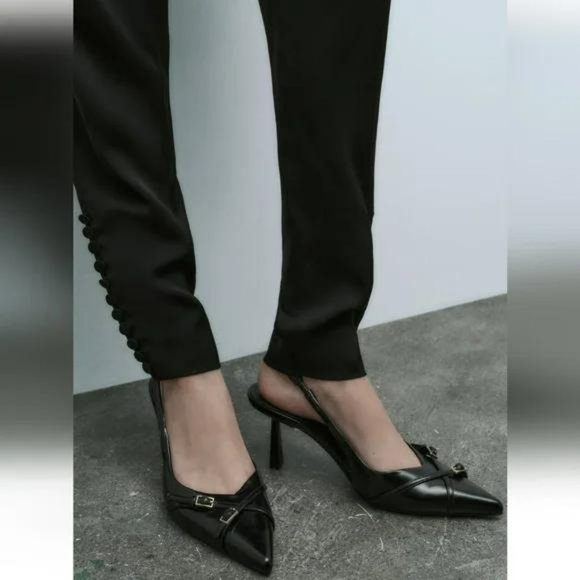 ZARA Heeled Shoes With Buckle Details